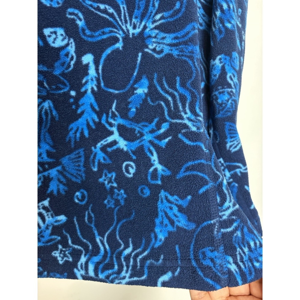 Lands' End Fleece Sweatshirt Quarter Zip Bundle Women's Nautical Animal Print XL - Picture 12 of 14